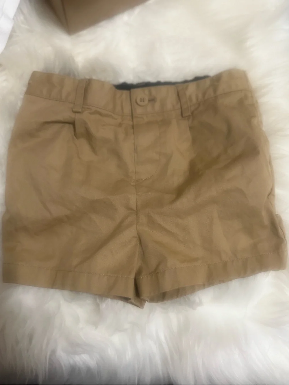 Burberry Tan and Black Elastic Waist Shorts Toddler size2y